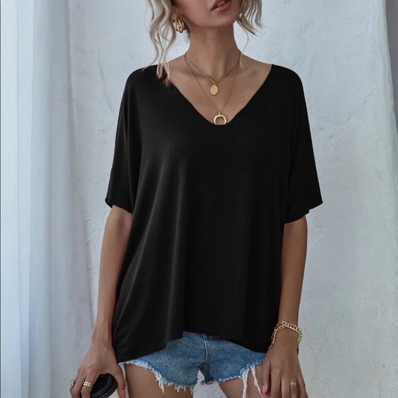 Loose fit V neck blouse - Picture 3 of 7